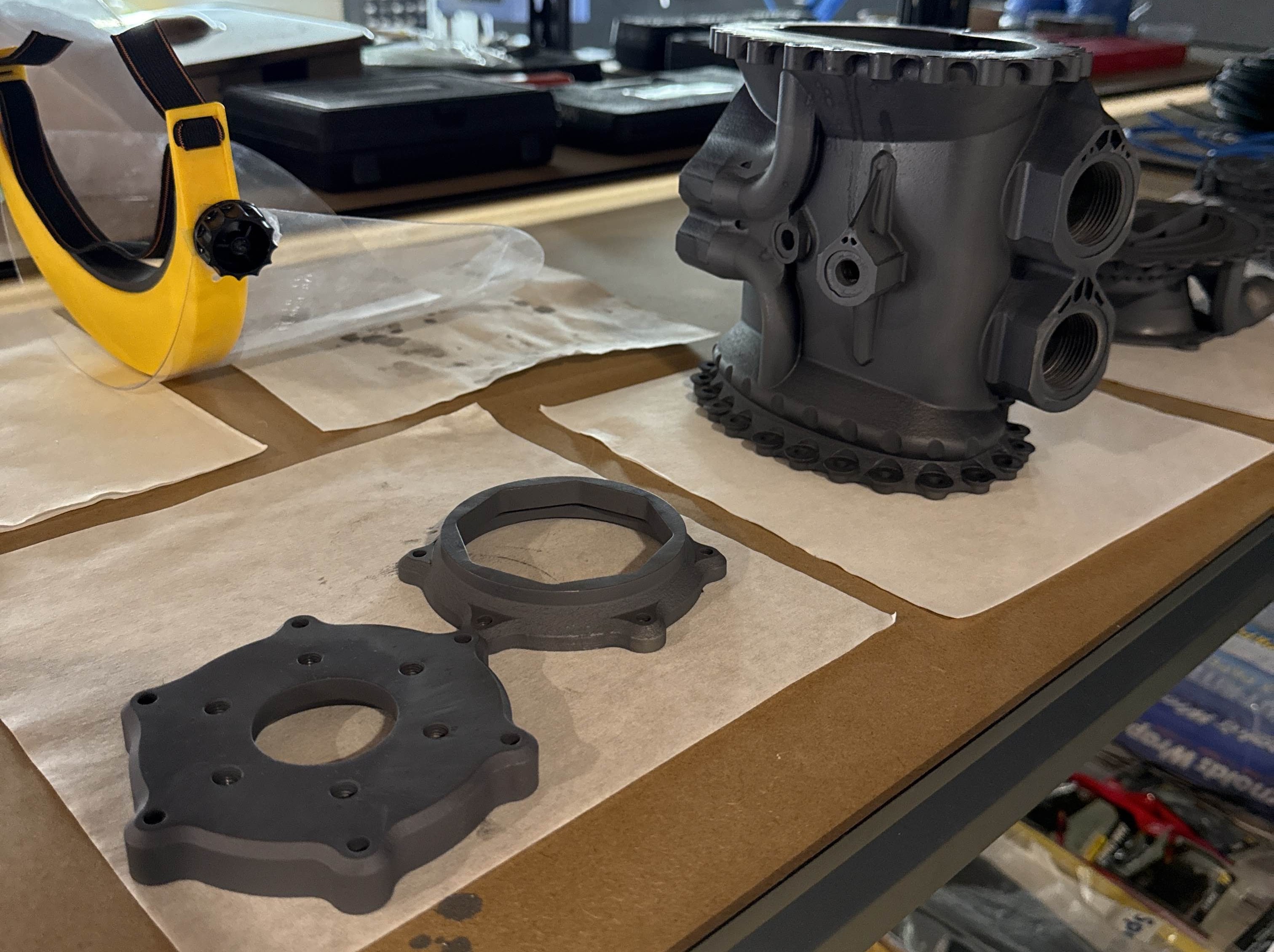 Treatment vessel components post-coating